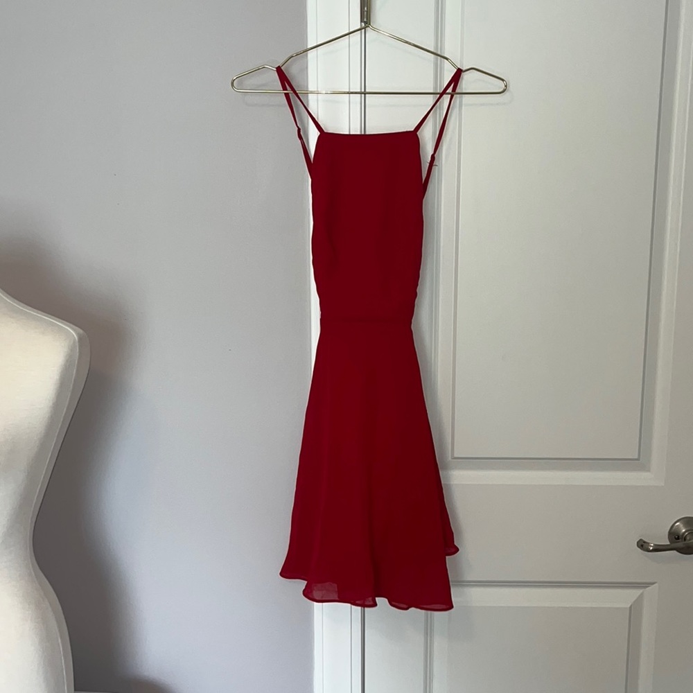 Lulus XS Scarlet Red Cocktail Dress